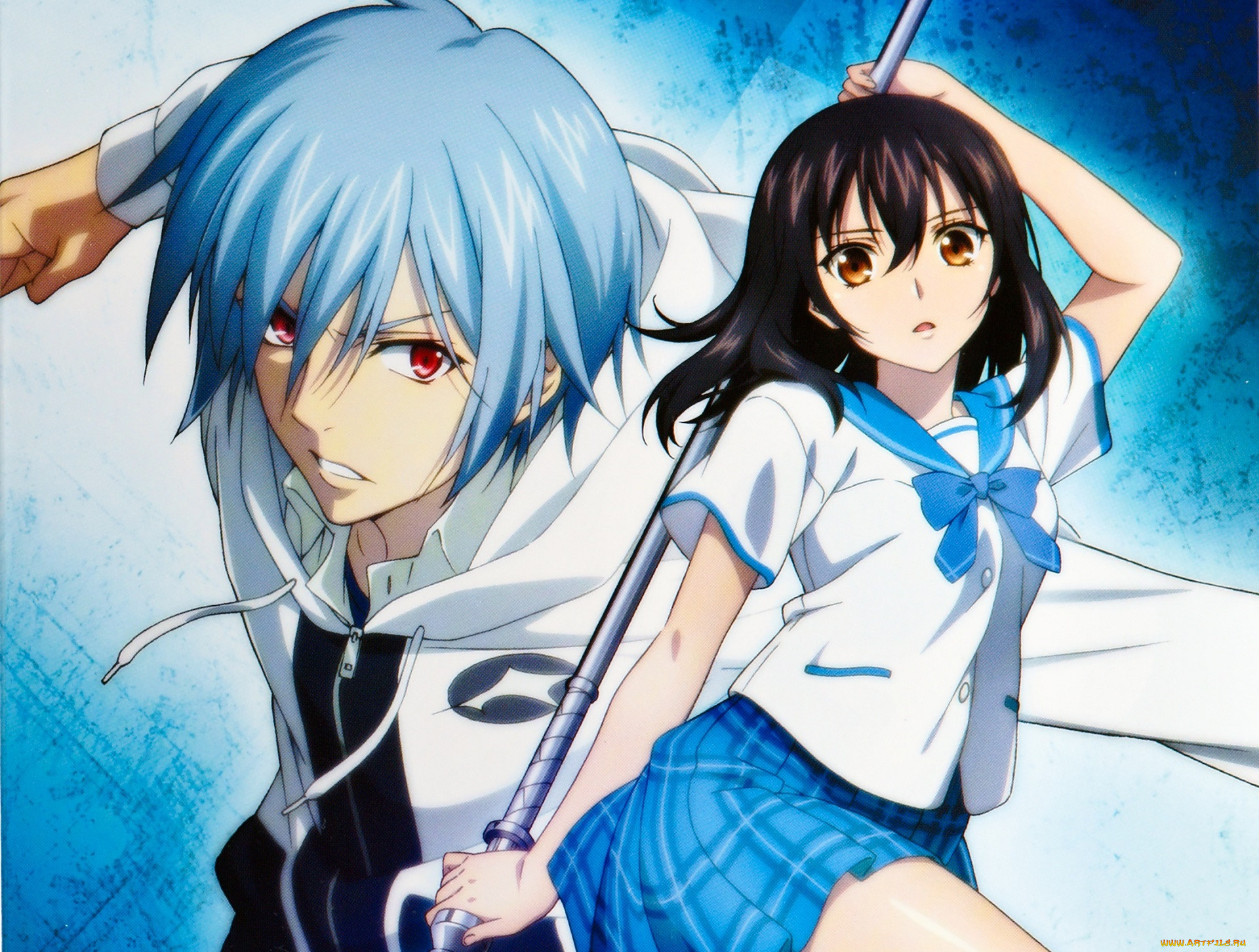 Обои Аниме Strike the Blood, обои для рабочего стола, фотографии аниме,  strike the blood, юкина, коджо Обои для рабочего стола, скачать обои  картинки заставки на рабочий стол.